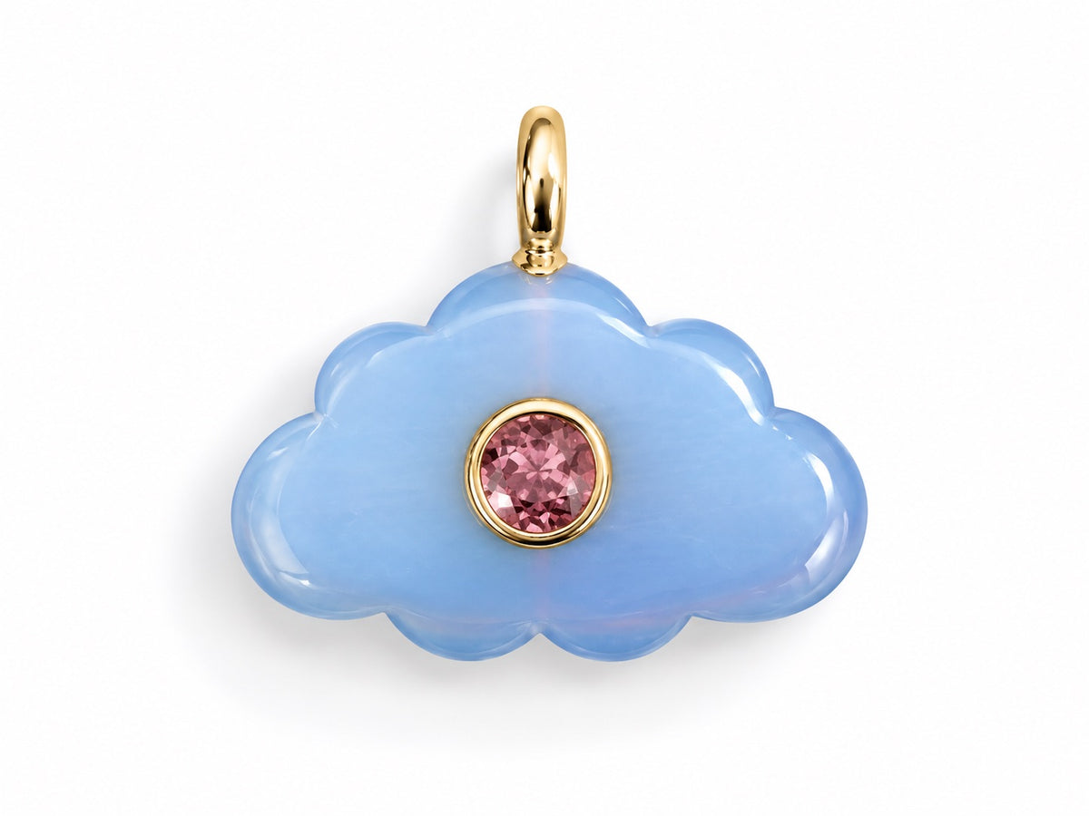 Opalite Cloud Charm Necklace