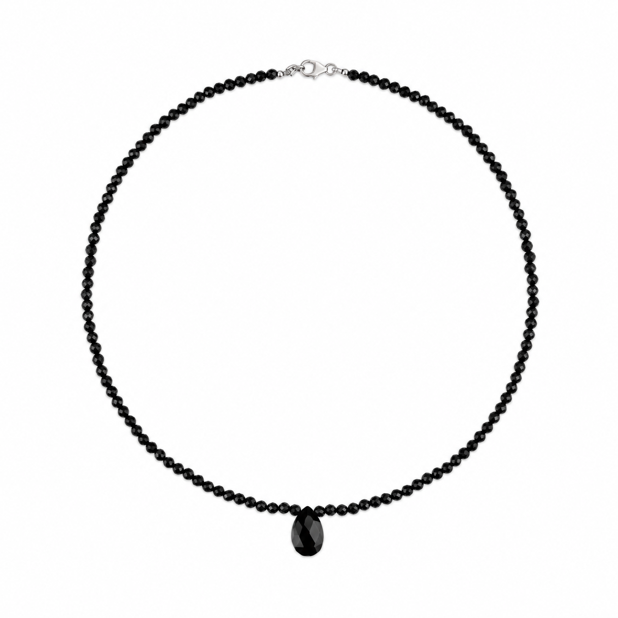 Black Onyx Teardrop Necklace