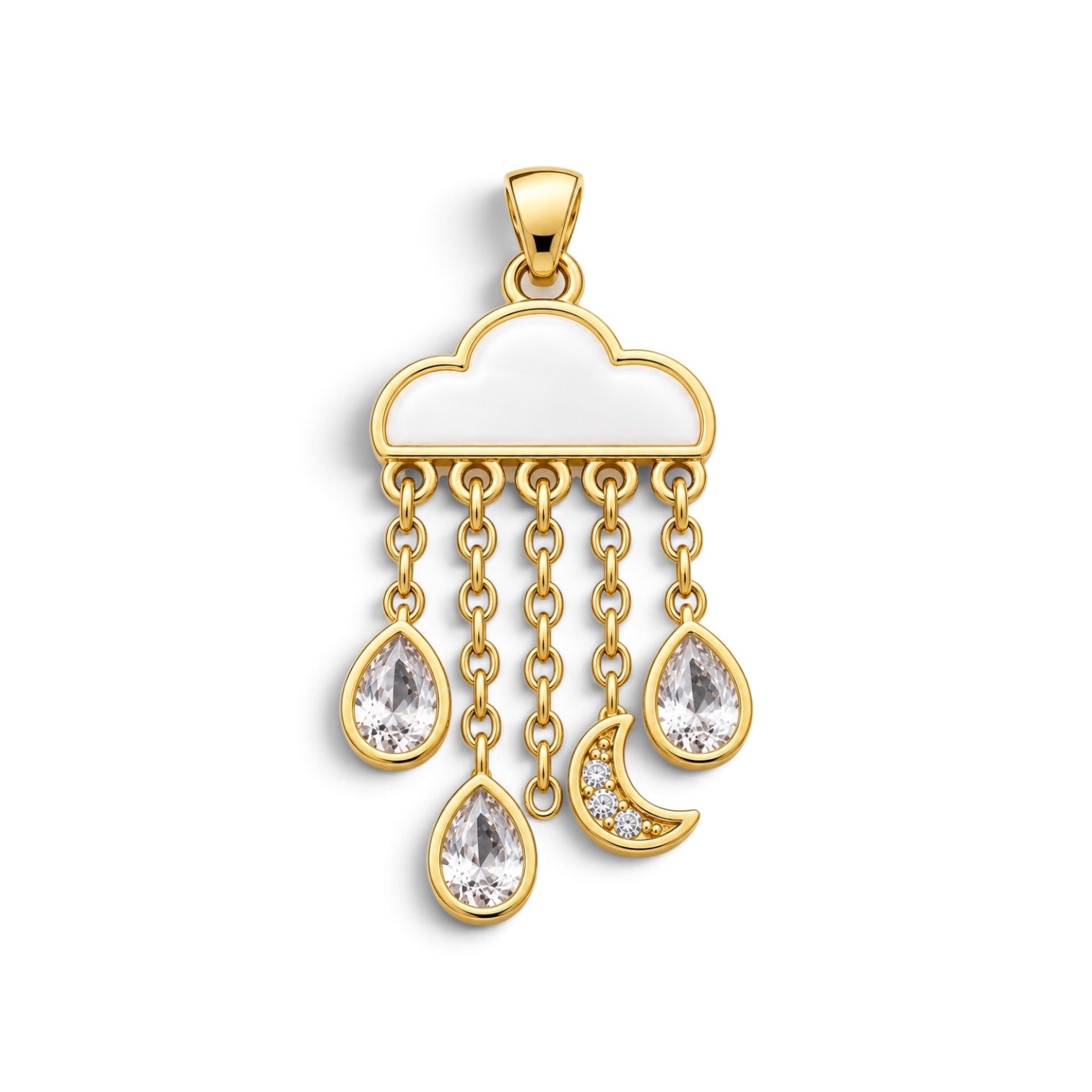 Dreamy Cloud Pearl Charm Necklace