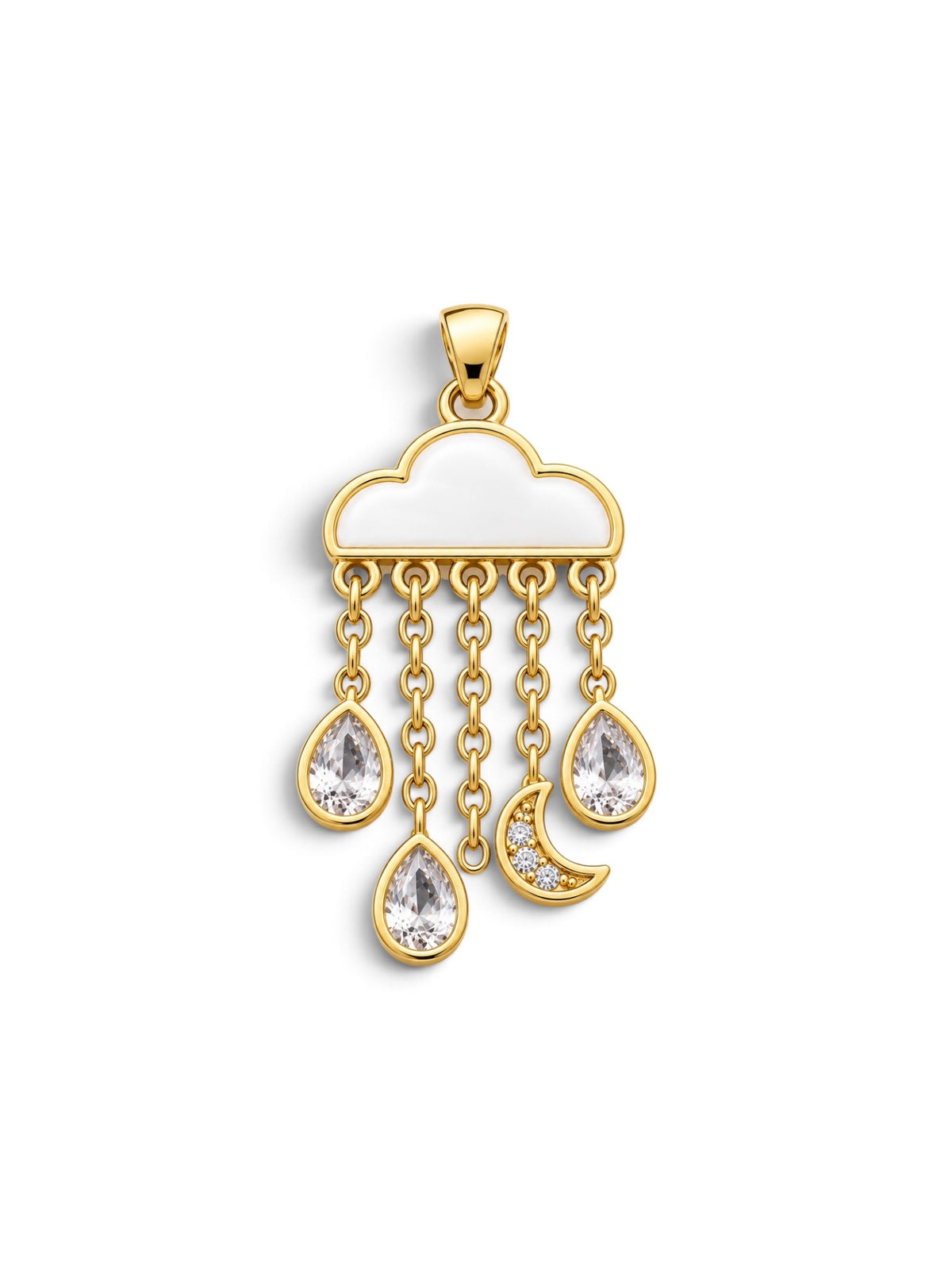 Dreamy Cloud Pearl Charm Necklace