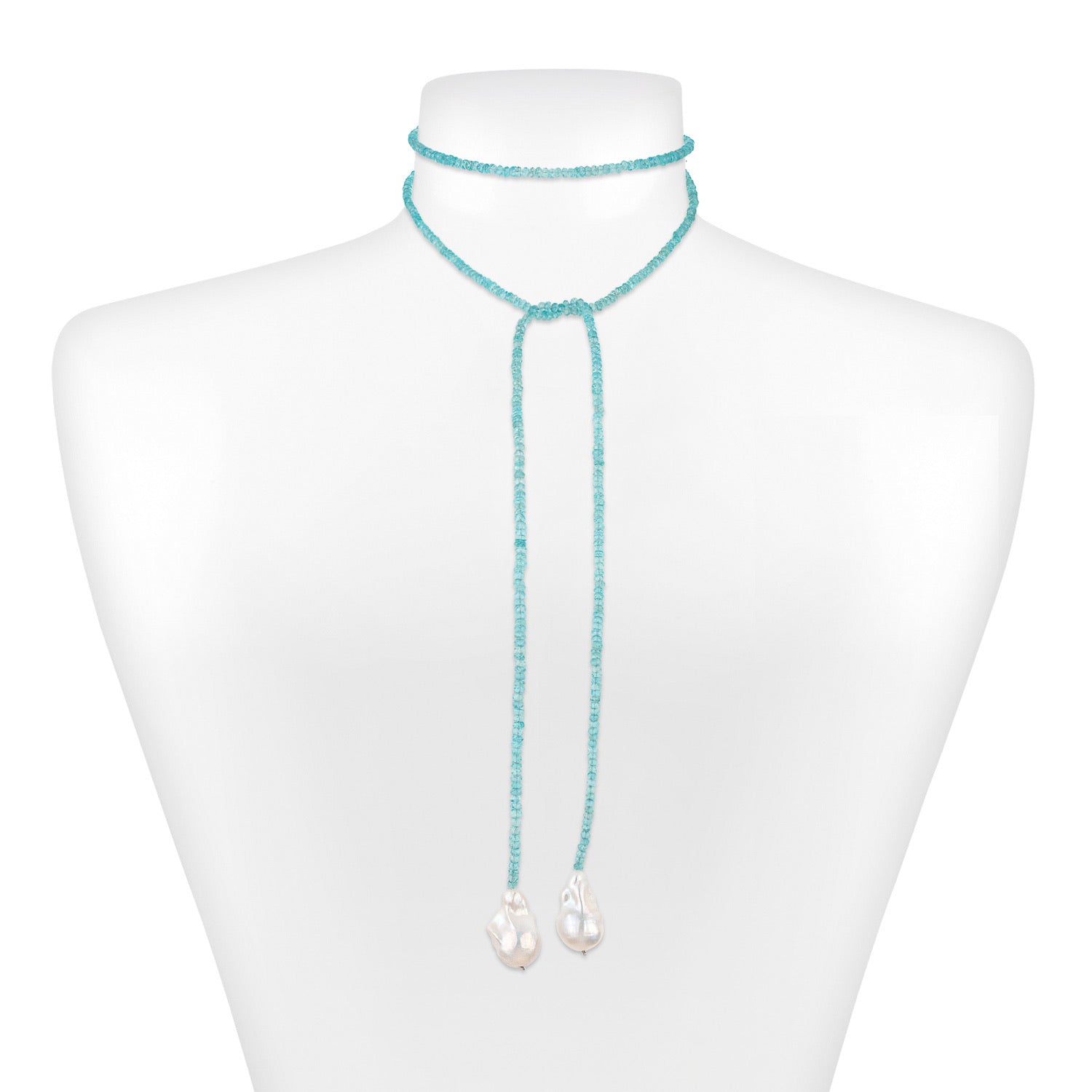 Turquoise Wrap Pearl Necklace