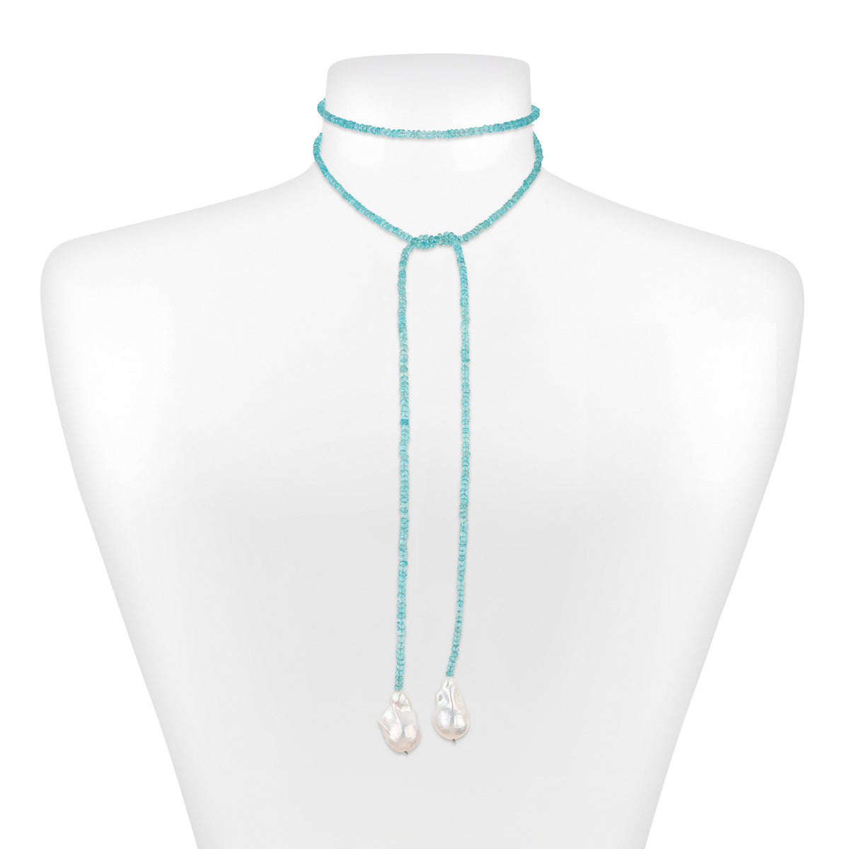 Turquoise Wrap Pearl Necklace