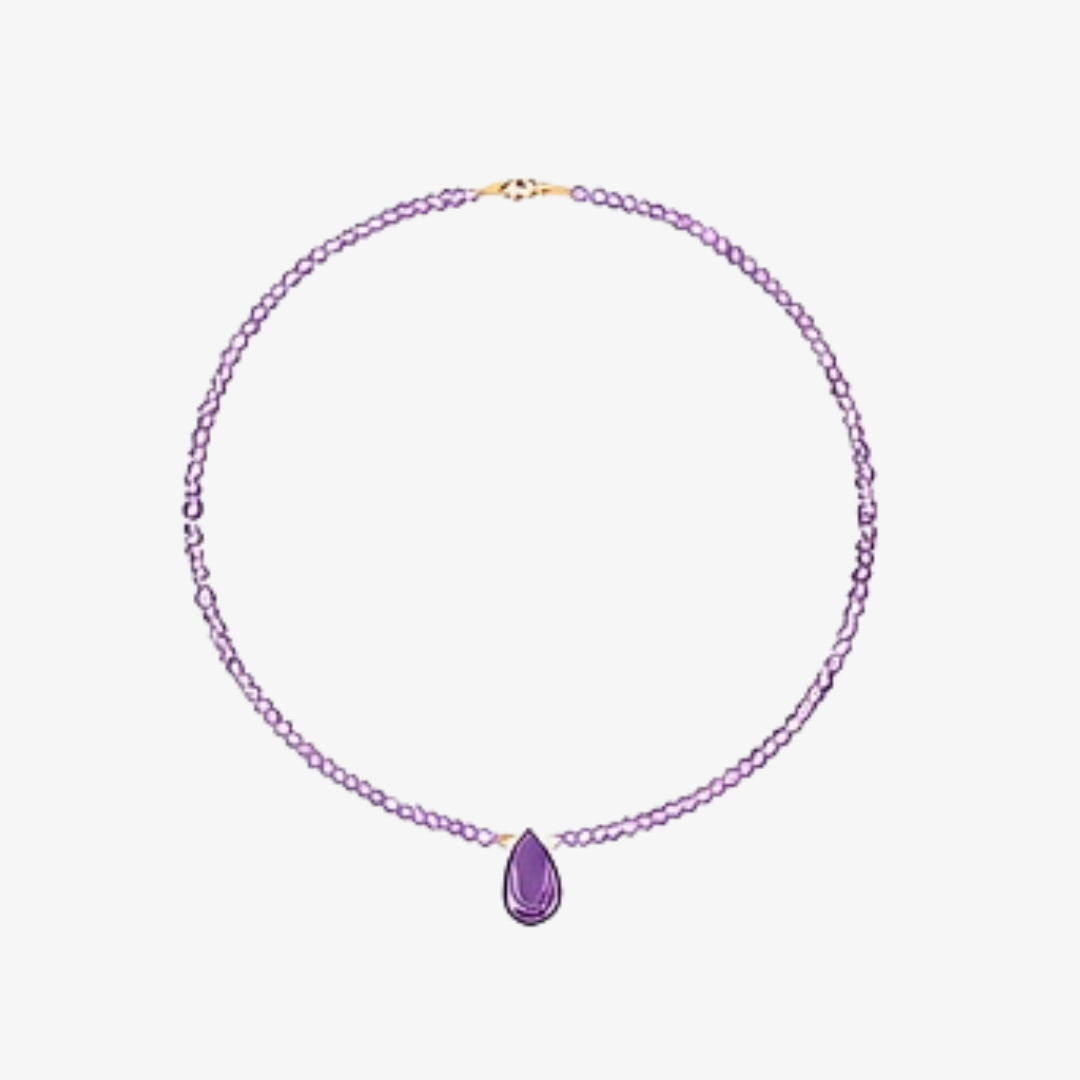Aquarius Zodiac Birthstone Necklace