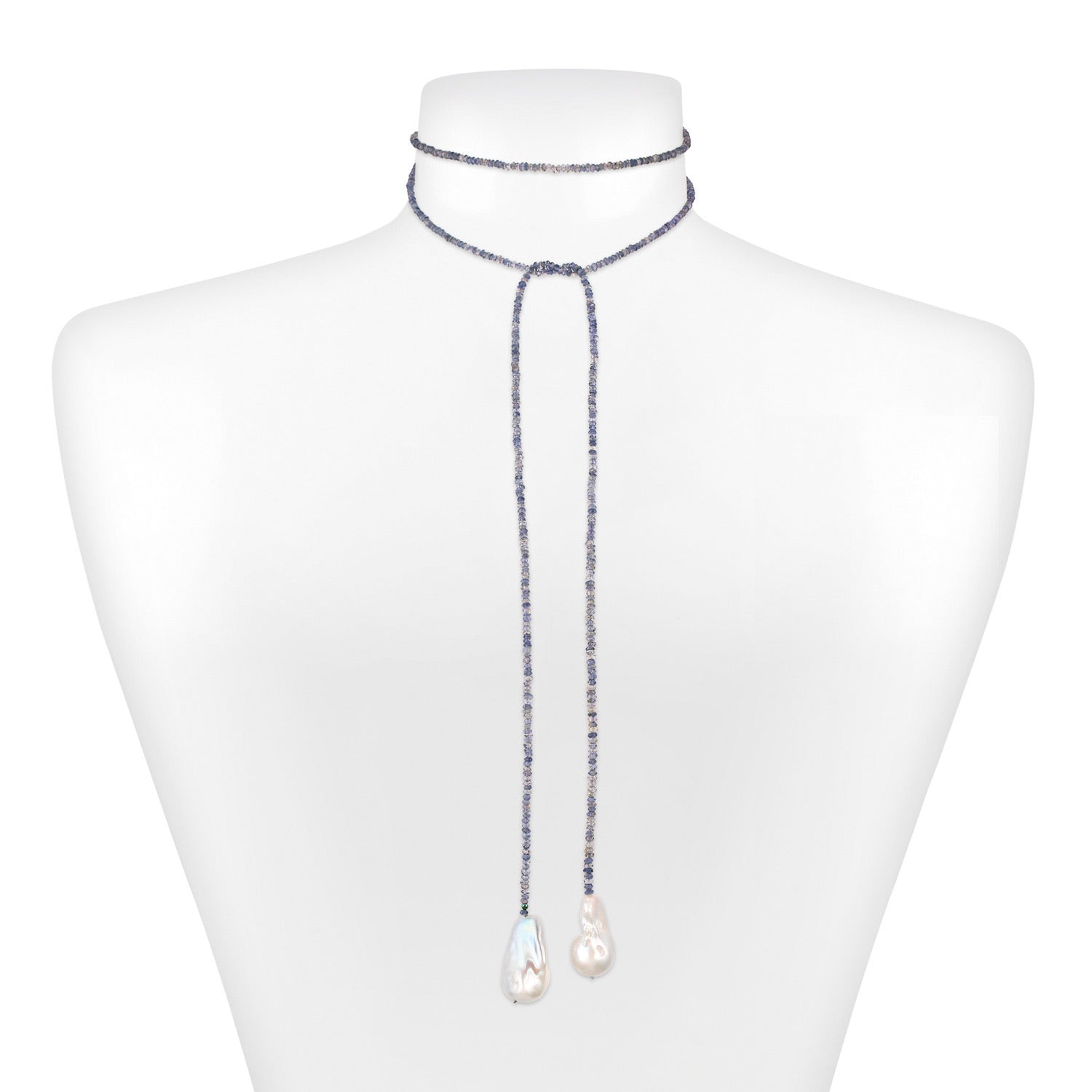 Amethyst Wrap Pearl Necklace