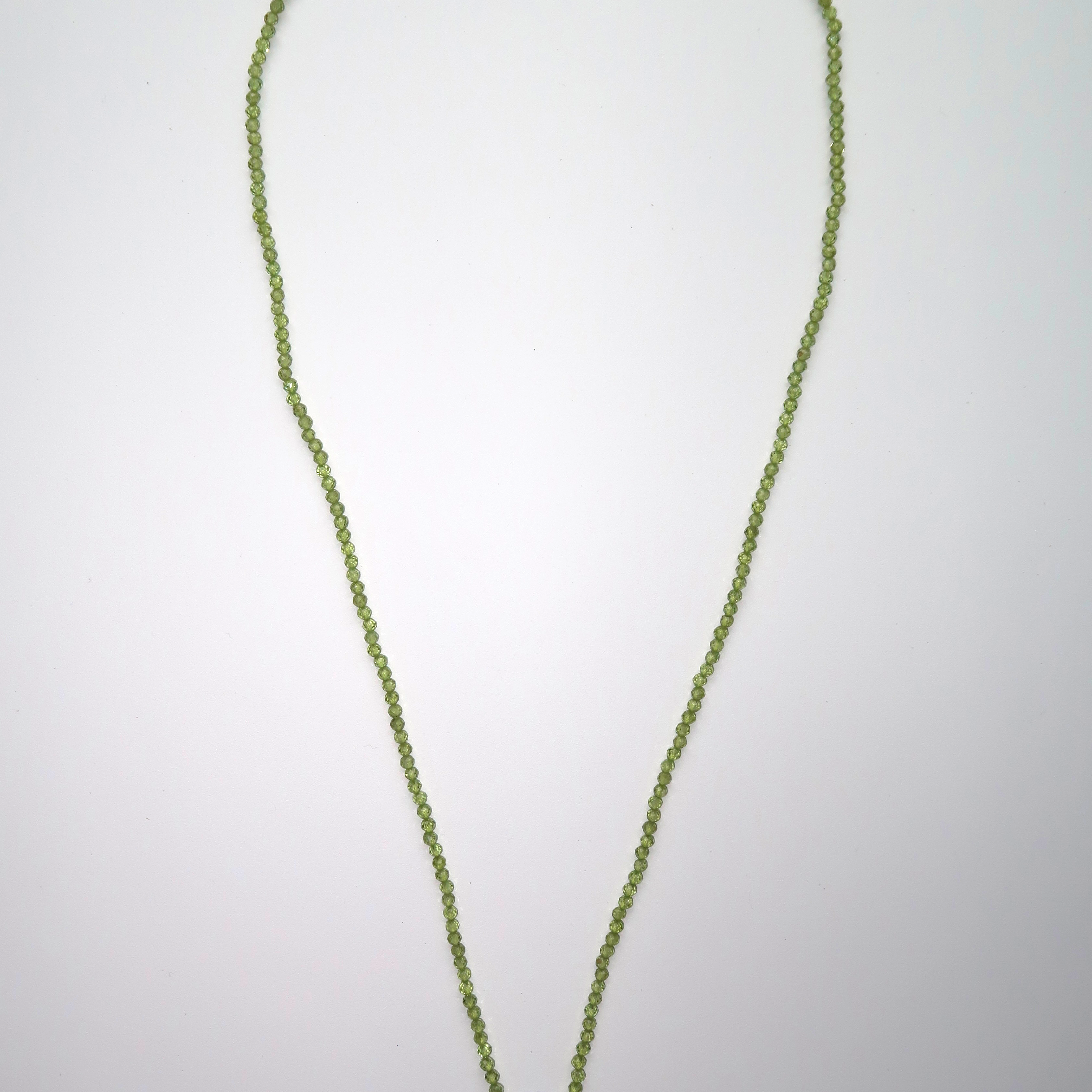 Peridot + Lapis Teardrop Necklace XL