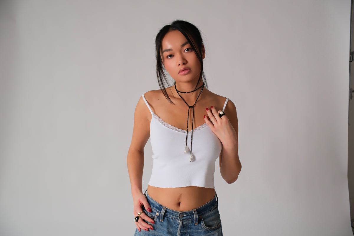 Black Wrap Pearl Necklace