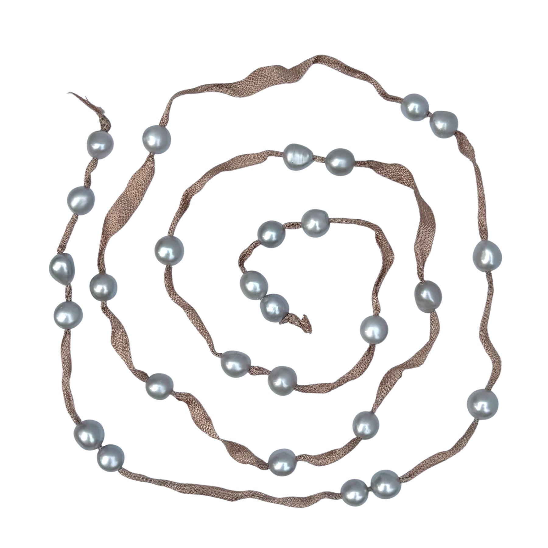 Silk Pearl Lariat