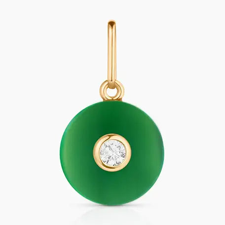 Jade Pebble charm