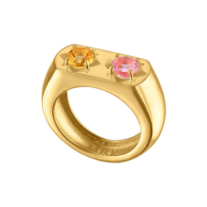Double Gemstone Ring