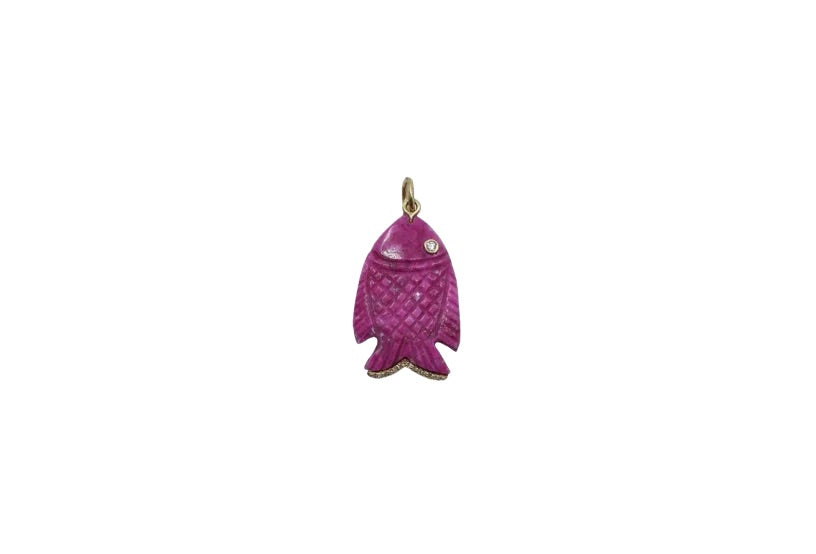 Diamond Pink Calcite Fish