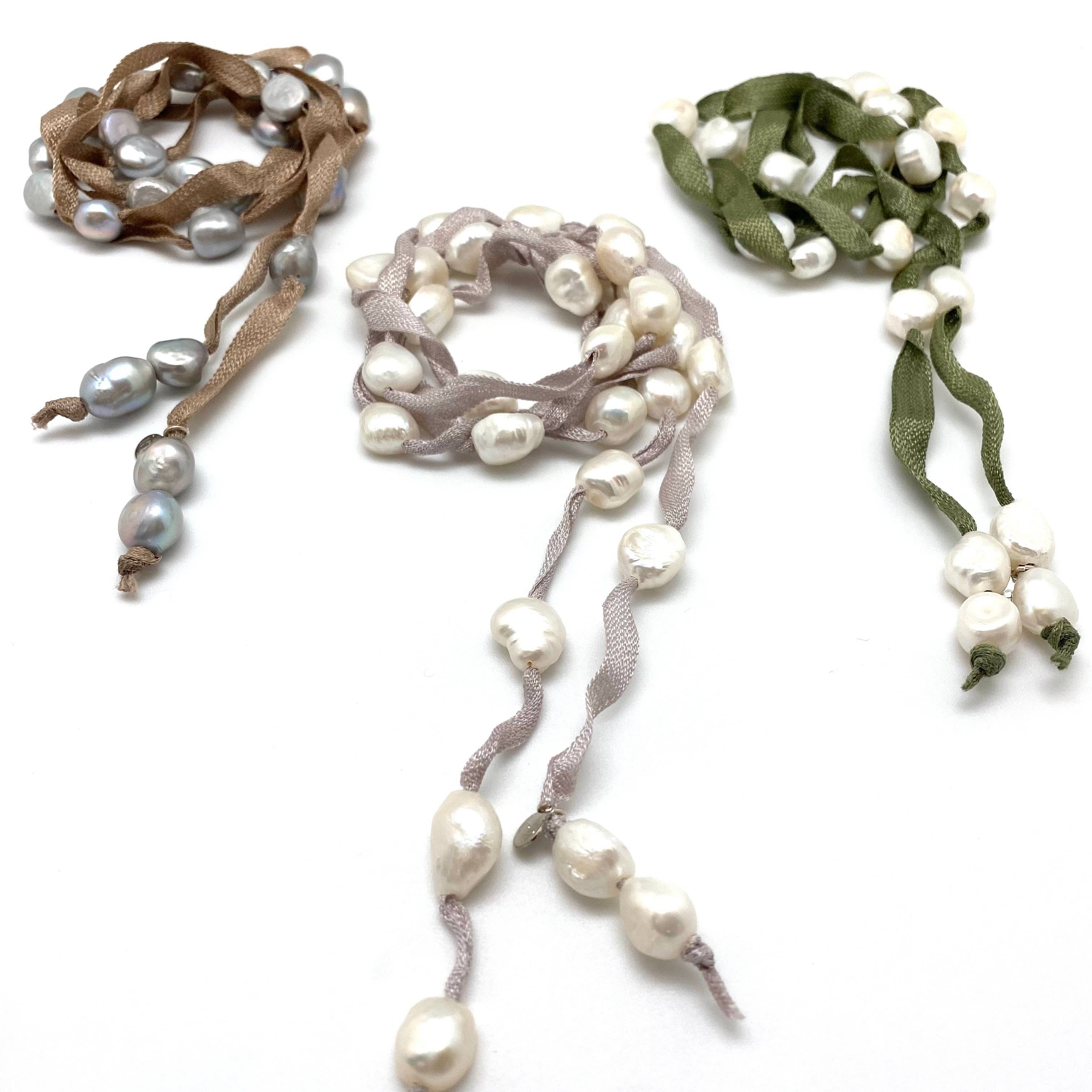 Silk Pearl Lariat