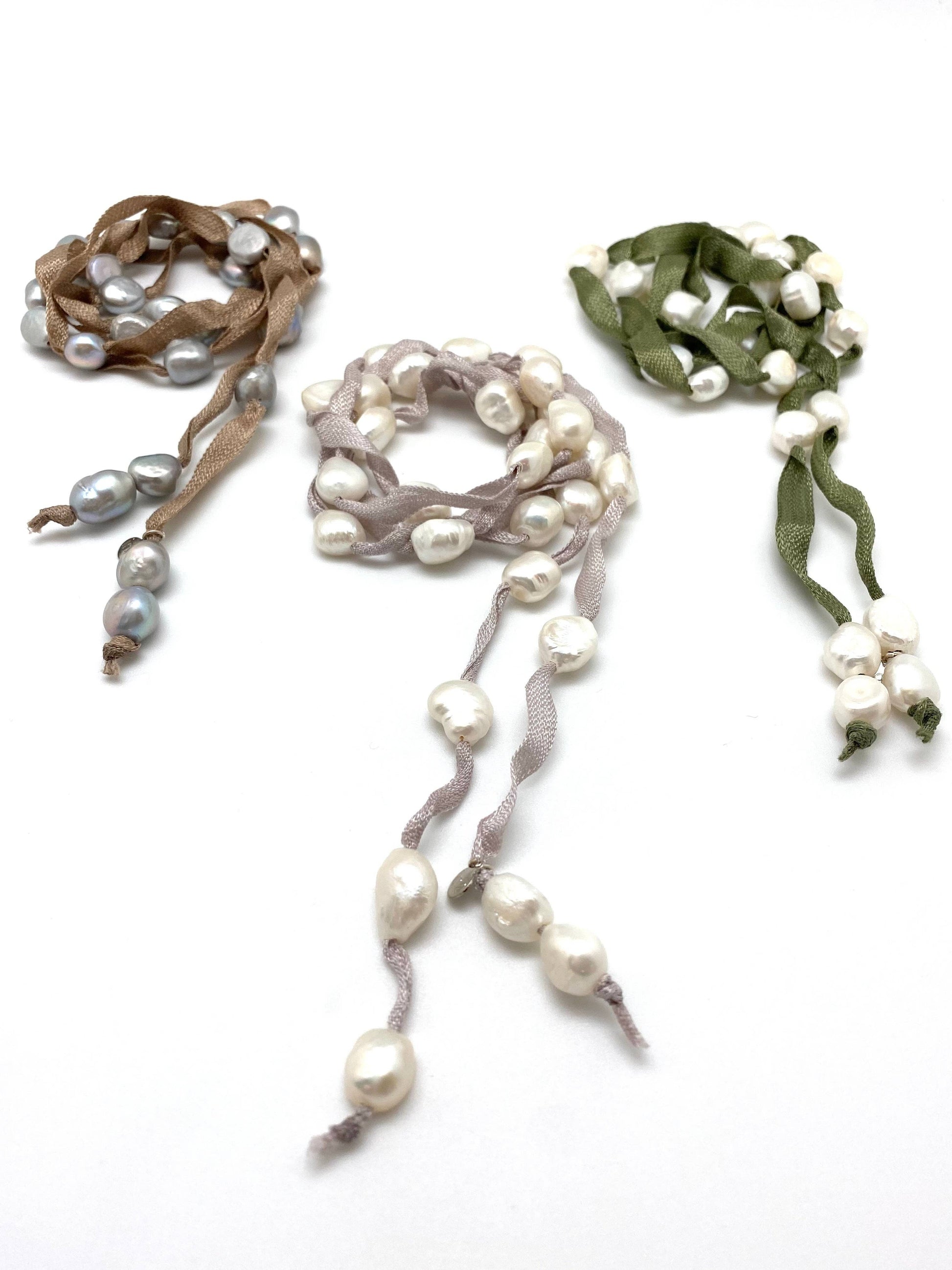Silk Pearl Lariat