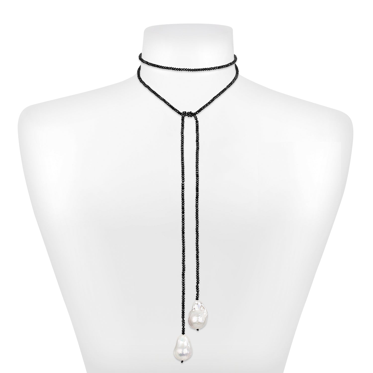 Black Wrap Pearl Necklace