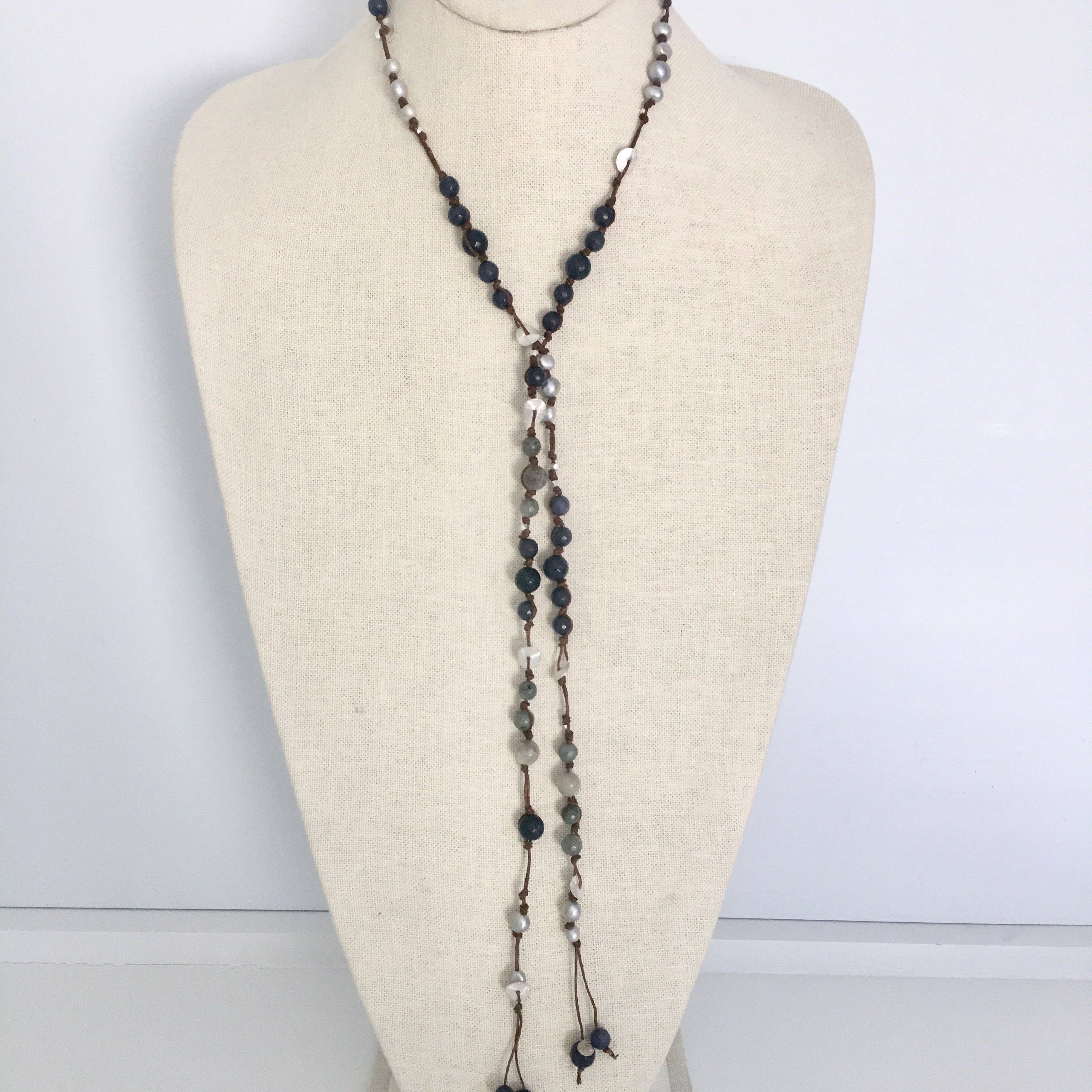 Blue Agate Lariat