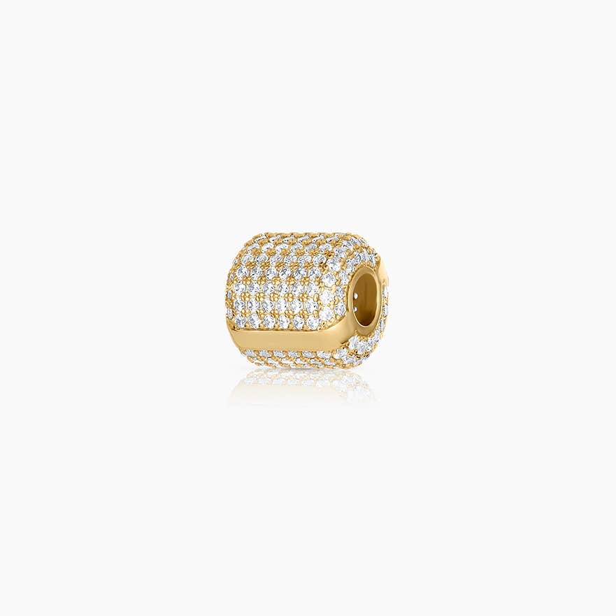 Pave bead Charm
