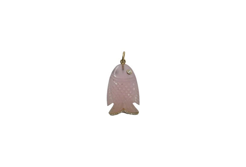 Diamond Rose Quartz Fish