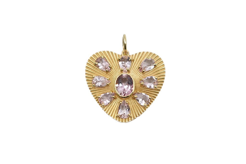 Tourmaline Fluted Heart