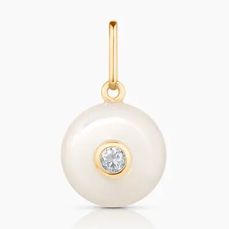 Pearl Pebble charm