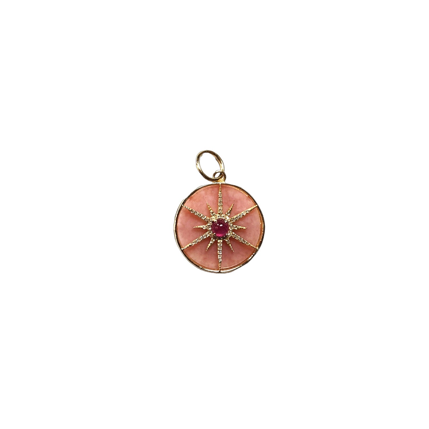 Pink Opal Ruby Disc