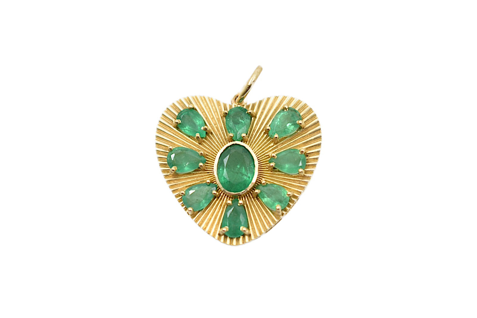 Emerald Fluted Heart