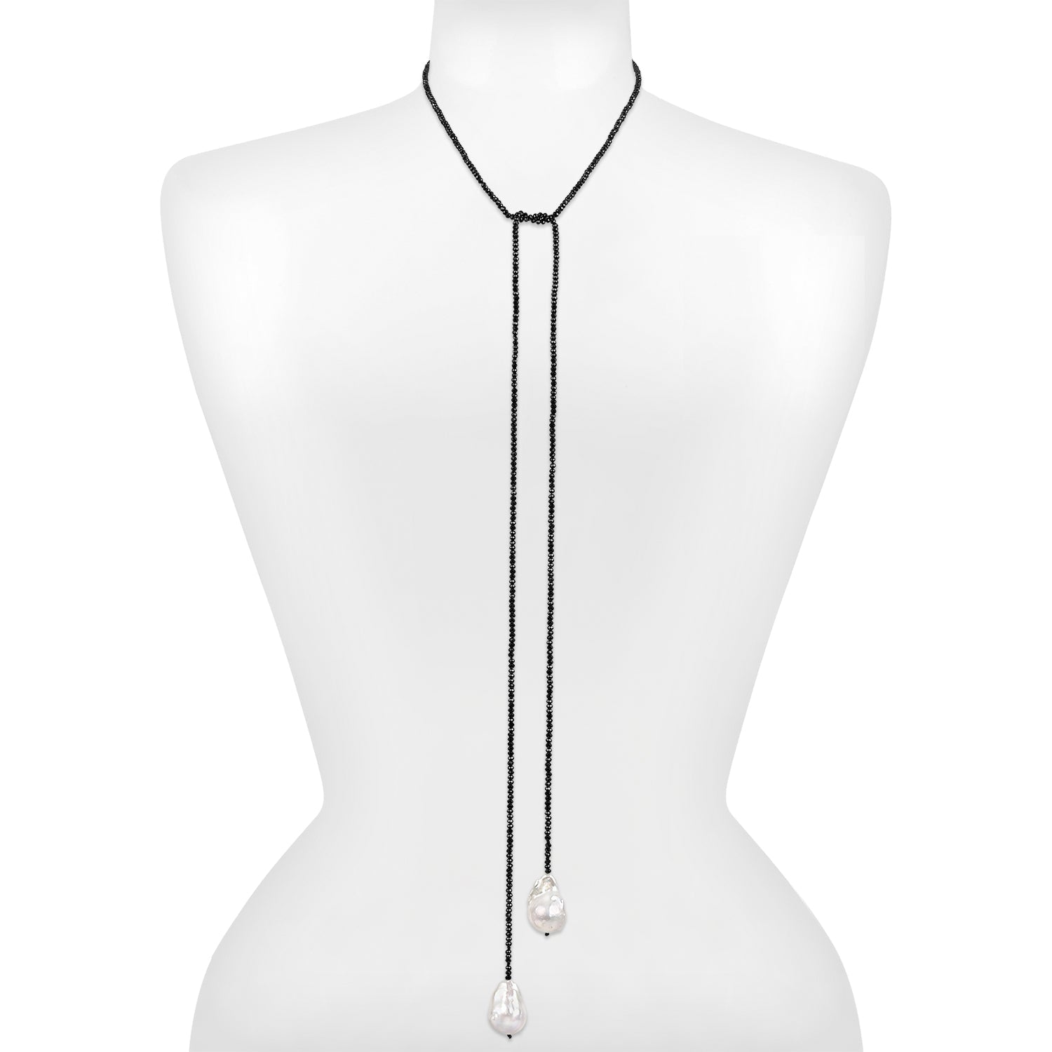 Black Wrap Pearl Necklace