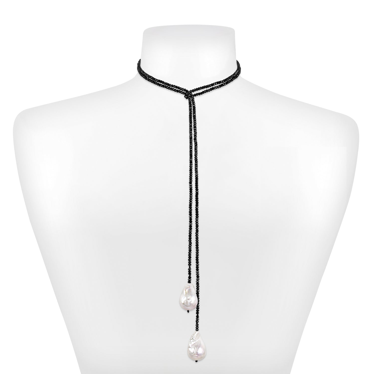 Black Wrap Pearl Necklace