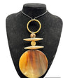 Horn Disc Bullet necklace