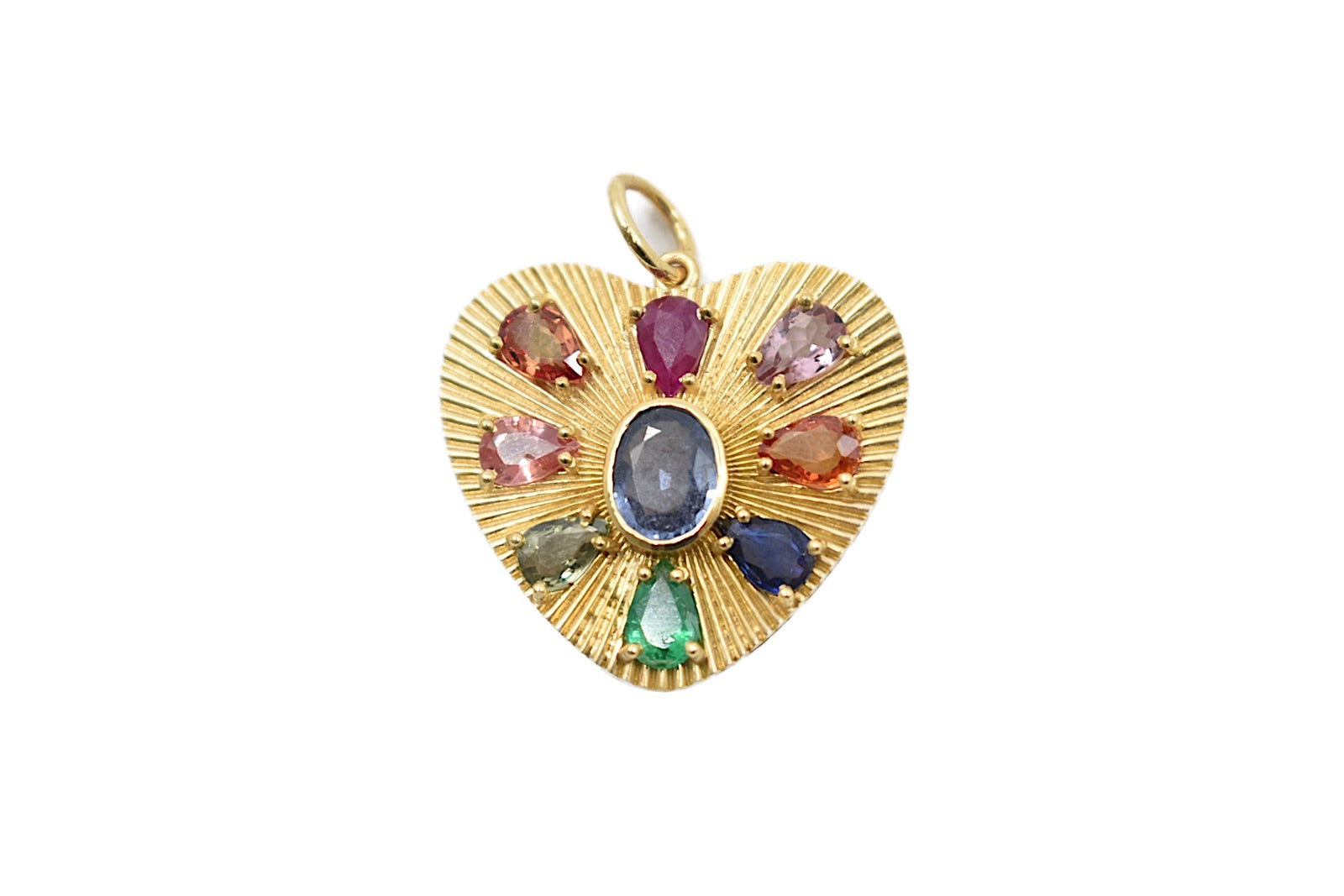 Sapphire Fluted Heart