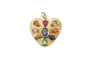 Sapphire Fluted Heart