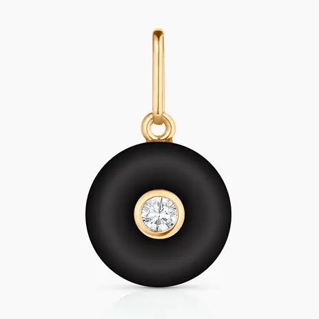 Onyx Pebble Charm
