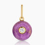 Purple Mica Pebble charm