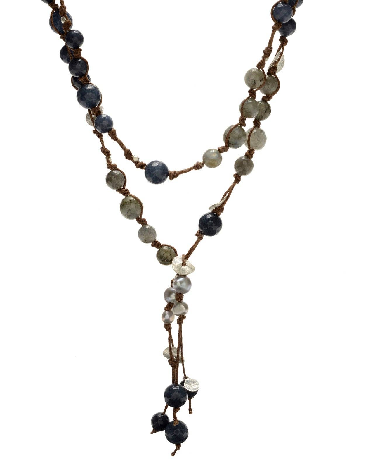 Blue Agate Lariat