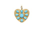Turquoise Fluted Heart