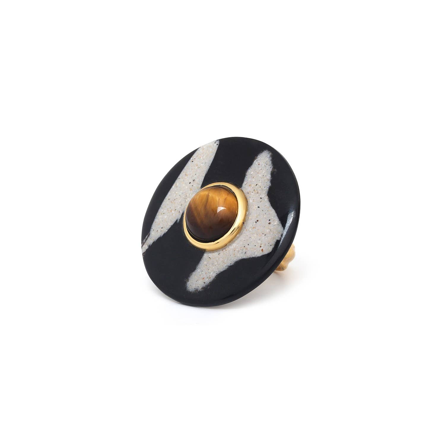 Zebra Horn Ring
