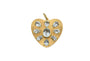 Aquamarine Fluted Heart